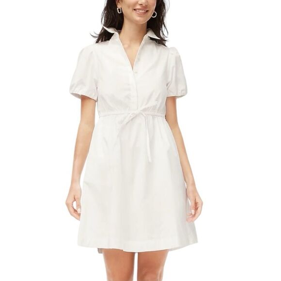 J. Crew Dresses & Skirts - J. Crew White Puff Sleeve Shirt Dress